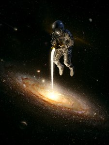 Az űrhajós eteti a Galaxist