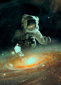 Űrhajós a Galaxis felett