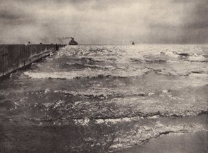 Nyár, Ontario-tó (fekete-fehér fotó)