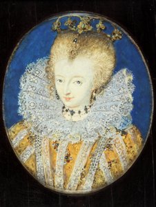 Egy hölgy, amelyet hagyományosan I. Erzsébetként azonosítottak, amikor a hercegnő (zománc) alkotó: Nicholas Hilliard