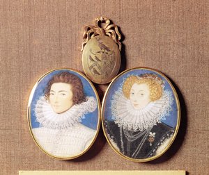 John Croker és felesége, Frances alkotó: Nicholas Hilliard
