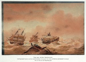 A trafalgari csata utáni napon alkotó: Nicholas Pocock