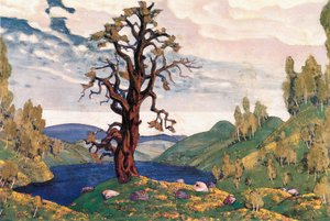 Csók a földnek, a tavaszi rítus színpadképe alkotó: Nicholas Roerich