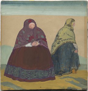 Jelmezterv Rimszkij-Korszakov „Szaltán cár meséje” című operájához, 1919 alkotó: Nicholas Roerich