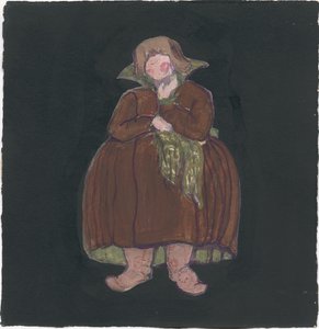 Jelmezterv Rimszkij-Korszakov „Szaltán cár meséje” című operájához, 1919 alkotó: Nicholas Roerich