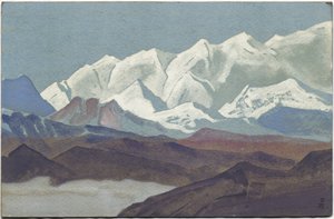 Himalája, Kanchenjunga hegység, 1936 alkotó: Nicholas Roerich