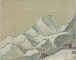Himalája a felhőkön túl, vázlat, 1933 alkotó: Nicholas Roerich