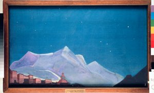 Hemis királyi kolostor, Tibetben. (Buddhizmus) Nicolas (Nicholas) Roerich (1874-1947) festménye, tempera, vászon alkotó: Nicholas Roerich