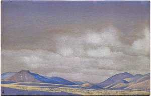 Mongólia, Chahar dombjai, 1936 alkotó: Nicholas Roerich