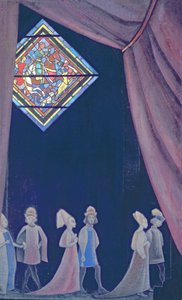Vázlat Richard Wagner „Trisztán és Izolda” című operájához, 1910-es évek alkotó: Nicholas Roerich
