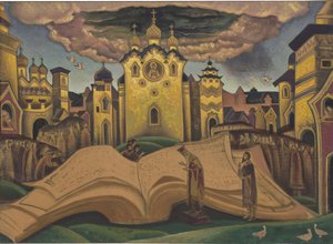 A Golubinaya Kniga (A galamb könyve, le livre de la colombe) Roerich, Nicholas (1874-1947) által. Tempera, vászon, méret: 73,5x101,5 alkotó: Nicholas Roerich