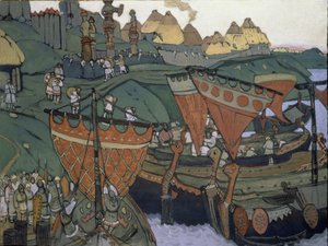 Szlávok a Dnyepernél, 1905 alkotó: Nicholas Roerich