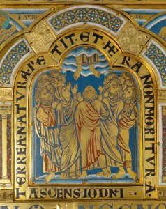 Krisztus mennybemenetele a verduni oltárról ... alkotó: Nicholas of Verdun