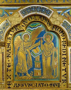 A Verdun-i oltárról az Annunciáció ... alkotó: Nicholas of Verdun