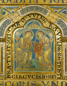 Jézus körülmetélése ... (zománc aranyozott rézre) alkotó: Nicholas of Verdun
