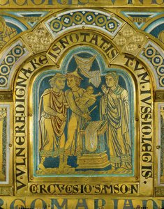 Sámson körülmetélése ... (zománc aranyozott rézre) alkotó: Nicholas of Verdun