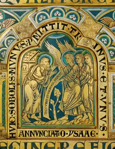 A három angyal meglátogatja Ábrahámot ... alkotó: Nicholas of Verdun