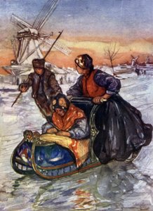 Verseny korcsolyákon (színes litó) alkotó: Nico Jungman