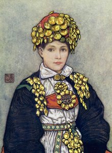 Norvégia: Saetersdalen Bride (színes litho) alkotó: Nico Jungman