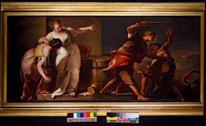 Mózes és Jeruzsálem lánya (vászon) alkotó: Nicolò Grassi