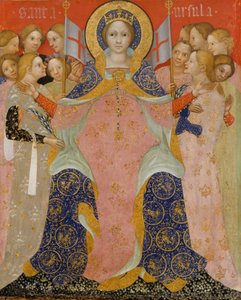 Szent Orsolya és lányai, 1410 körül (tempera és arany a fán)