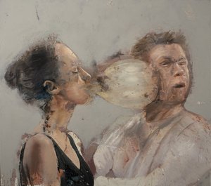 Bubble boxer girl II, 2022 (olaj, vászon)