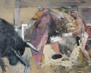 Corrida III, 2018 (olaj, vászon) alkotó: Nicola Pucci