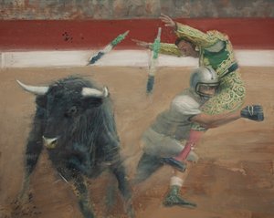 Corrida I, 2016 (olaj, vászon) alkotó: Nicola Pucci