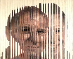 Face Fusion III, 2007 (olaj, vászon, vágva és deszkára applikálva)