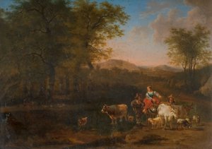 Pásztori táj alakokkal, 1683.