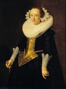 Egy 22 éves nő portréja, 1628. alkotó: Nicolaes Eliasz. Pickenoy