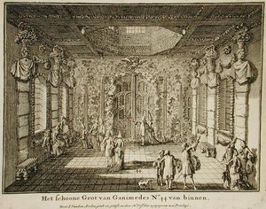 Ganimedes barlangja (metszet) alkotó: Nicolaes Jansz  Visscher