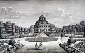 A Frydenlund ház és kert kilátása alkotó: Nicolaes Jansz Visscher