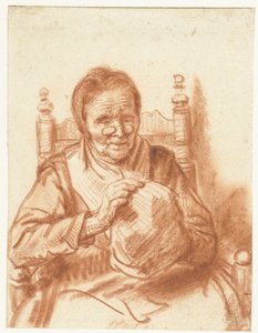 Idős nő főkötőben alkotó: Nicolaes Maes
