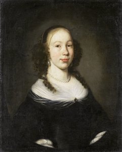 Egy fiatal nő portréja alkotó: Nicolaes Maes