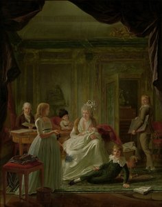 Aernout van Beeftingh, felesége, Jacoba Maria Boon és gyermekeik portréja Aernout van Beeftingh (1759-1831) első feleségével, Jacoba Maria Boonnal (1760-1800) és gyermekeikkel alkotó: Nicolaes Muys