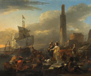 Egy kikötői jelenet, 1665 körül