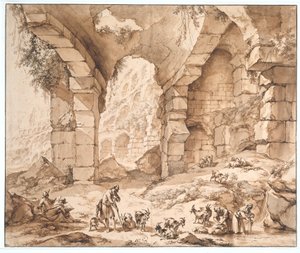 Kilátás a Colosseum romjaira alkotó: Nicolaes Pietersz Berchem