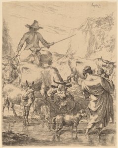 Csorda átkelés a patakon alkotó: Nicolaes Pietersz Berchem