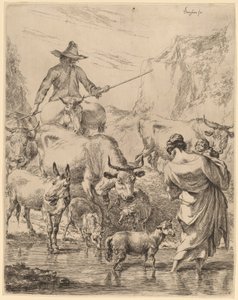 Csorda átkelés a patakon alkotó: Nicolaes Pietersz Berchem