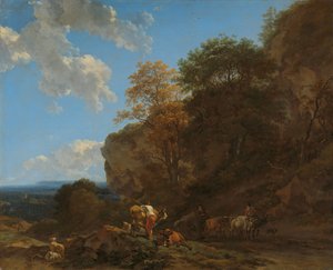 Olasz táj alkotó: Nicolaes Pietersz Berchem