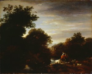 Parasztok egy Fordnál alkotó: Nicolaes Pietersz. Berchem