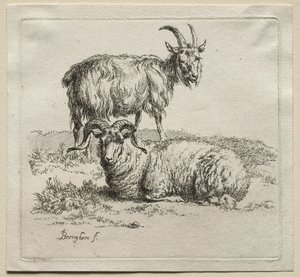 Ram és Kecske. alkotó: Nicolaes Pietersz. Berchem