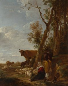 Pihenés, 1644. alkotó: Nicolaes Pietersz. Berchem