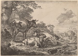 Pihenő tehenek alkotó: Nicolaes Pietersz Berchem