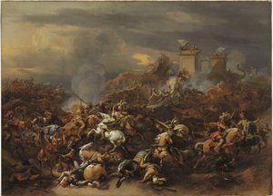 Sándor és Porus csata alkotó: Nicolaes Pietersz. Berchem