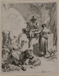 A csöves juhász, 1652. alkotó: Nicolaes Pietersz. Berchem