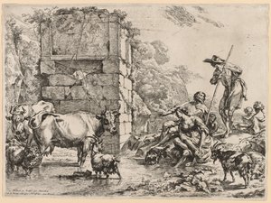 Az öntözőhely. alkotó: Nicolaes Pietersz. Berchem