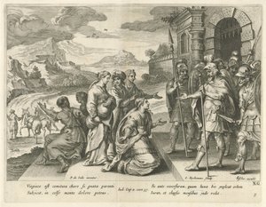 Jefte engedélyt ad a lányának, hogy felmenjen a hegyekbe Jephtah története (sorozat címe)