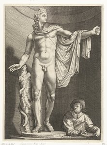 Apollo Belvedere Apollo Pythivs (cím az objektumon) Három antik szobor Rómában Goltzius után (sorozat címe) alkotó: Nicolaes de Bruyn